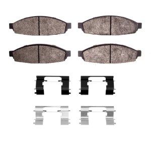 Lincoln Aviator Brake Pads - Front - R1 Concepts - Semi Met Pads & Hardware Kit - `03-`05